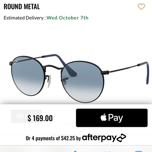 Round metal raybans main image 2
